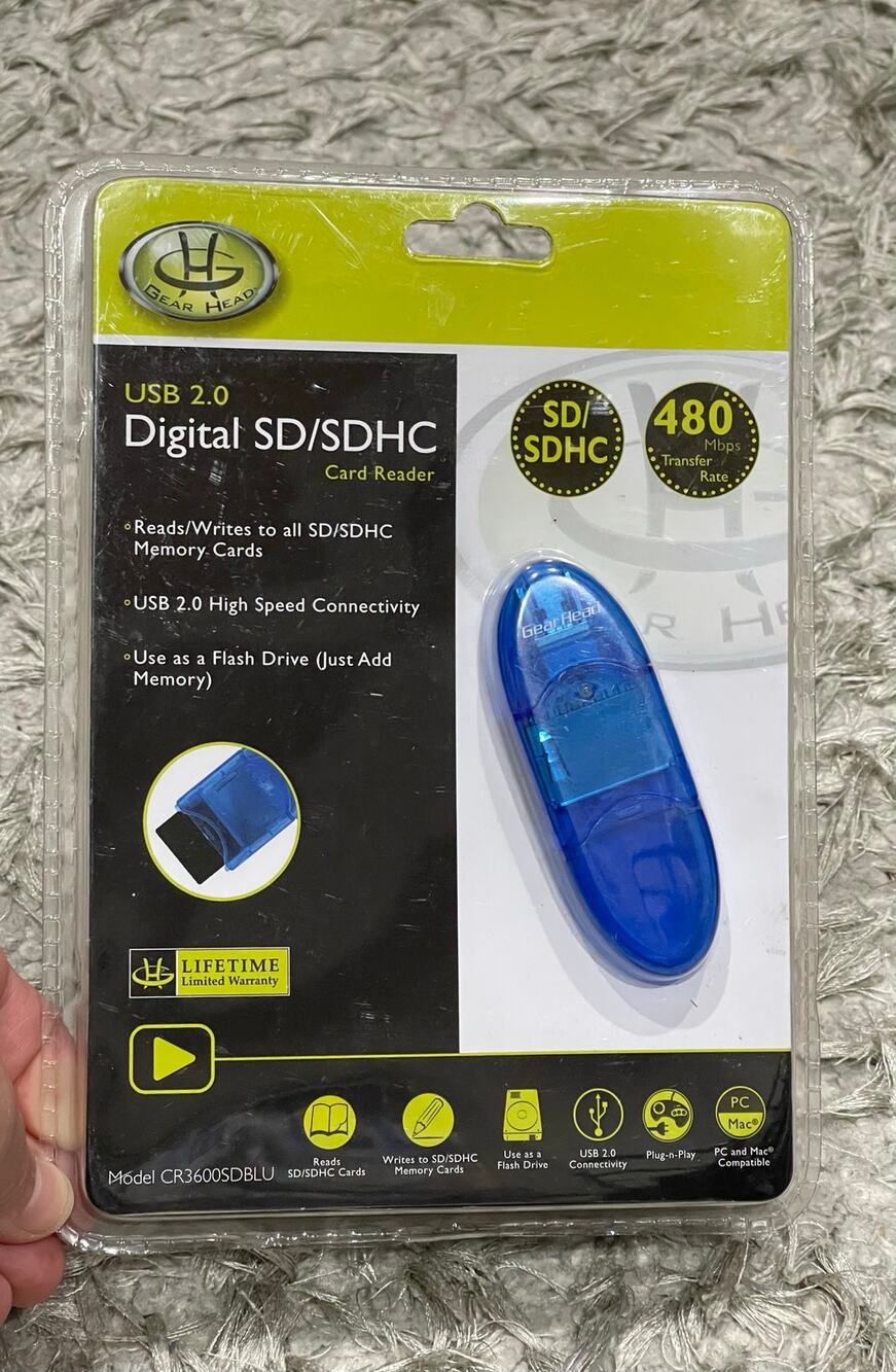 Gear Head Digital Card Reader one USB 2.0 SD/SDHC